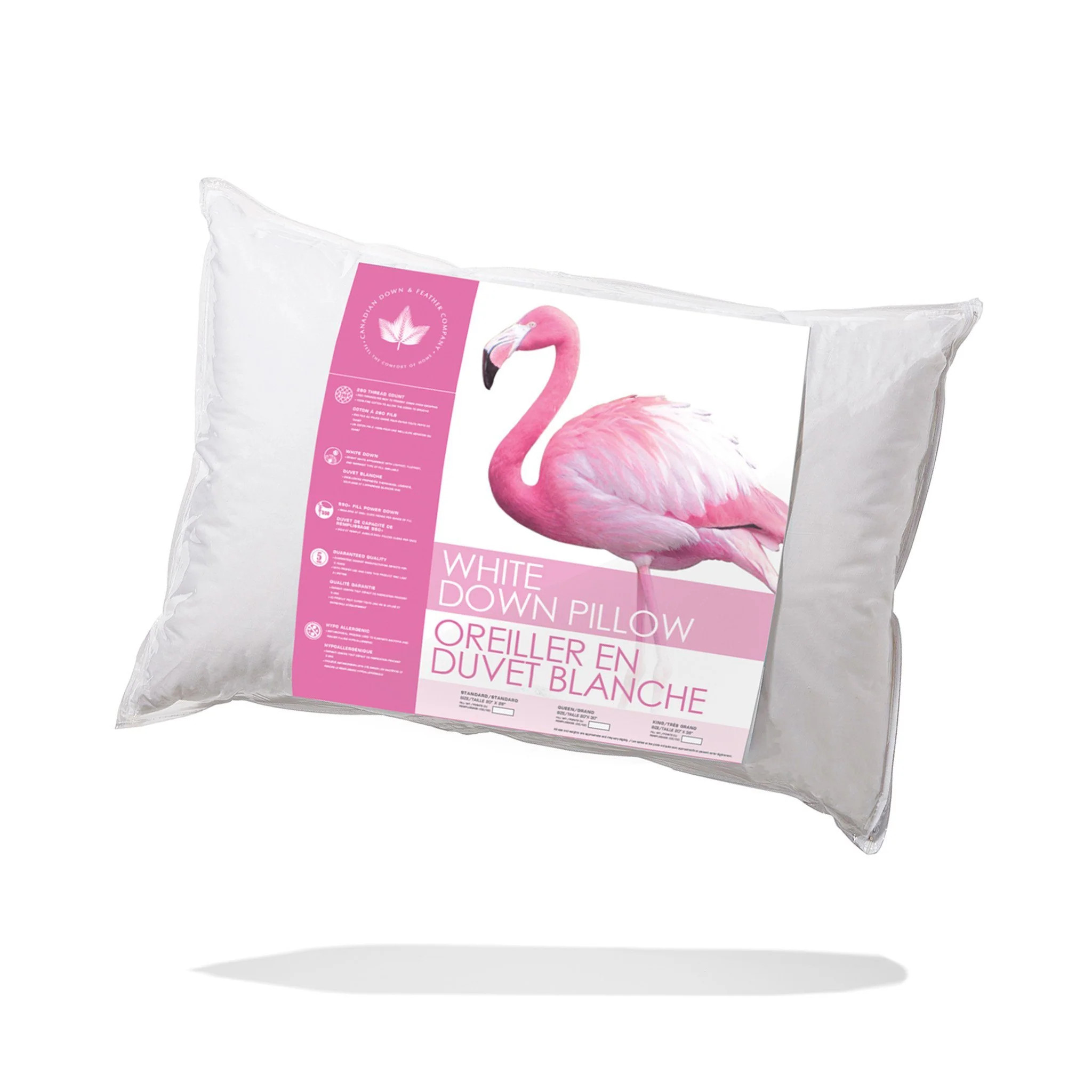 White Down Pillow | Canadian Down & Feather