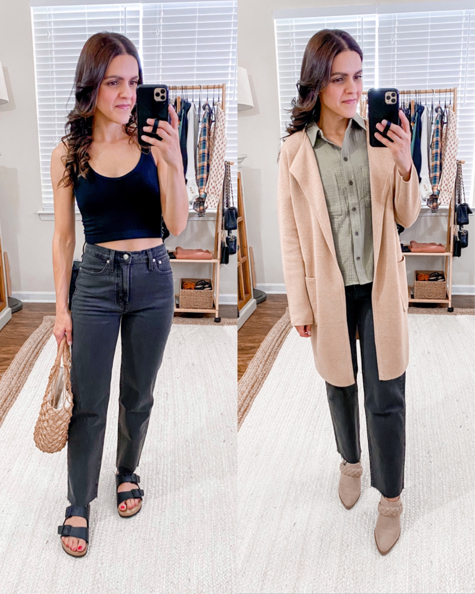 Non distressed denim: styled from Summer to Fall: Madewell perfect vintage straight jean (size down 1). 

#LTKstyletip