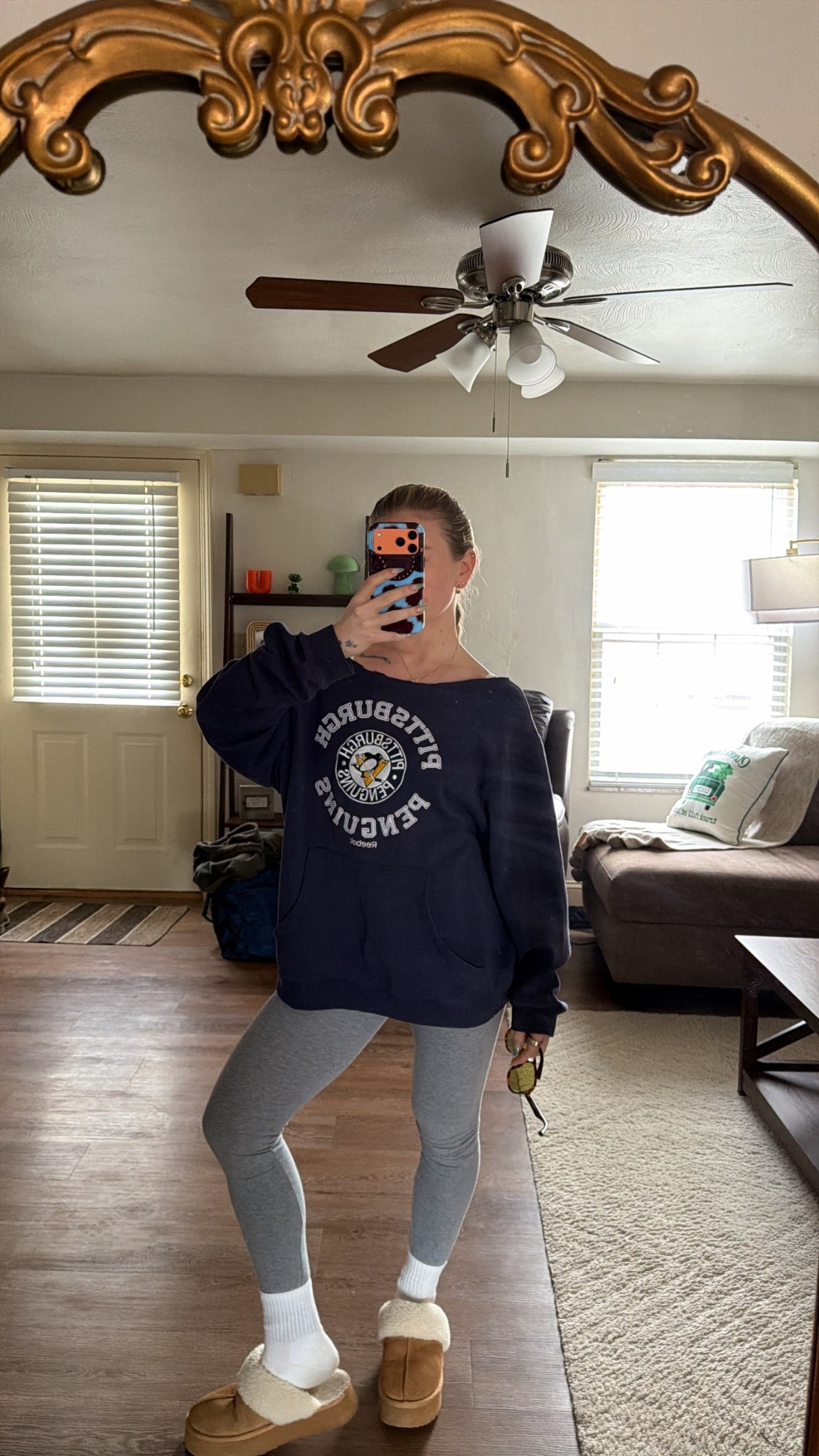 pittsburgh penguins sportswear casual outfit | heather grey casual cotton leggings | my fav slip on slippers!

#LTKootd #LTKSeasonal #LTKdayinmylife