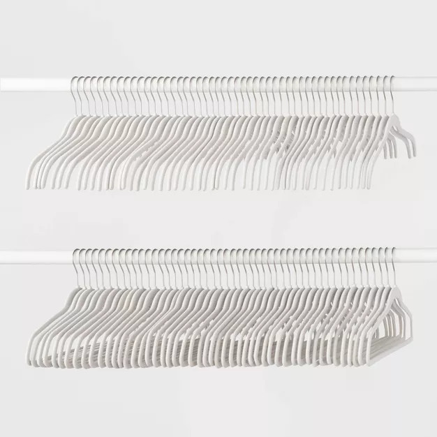 100pk Combo Pack Suit/Shirt Flocked Hangers - Brightroom™ | Target