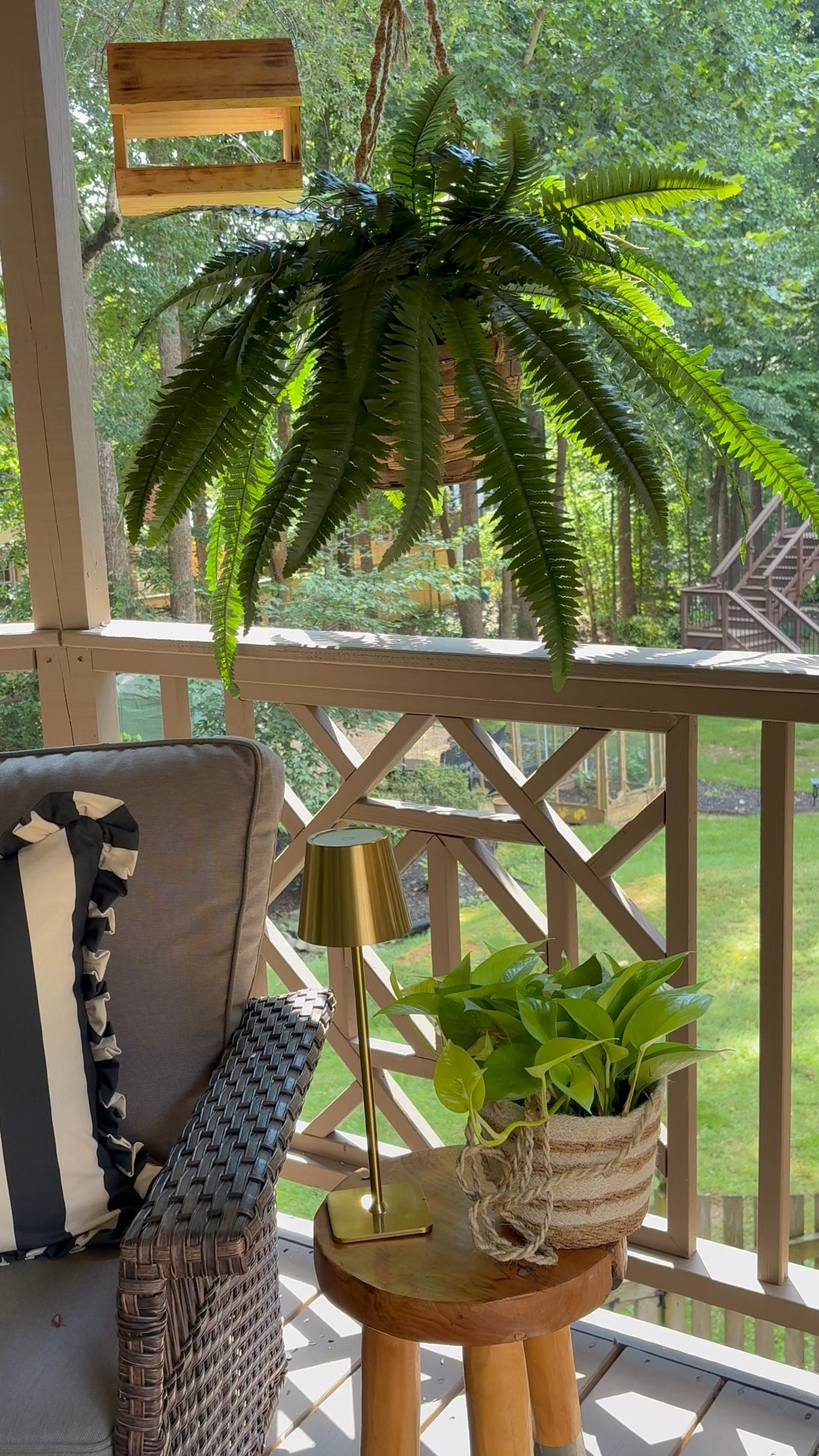 Okay, plant parents and outdoor decor enthusiasts, you have to see this! 🌿 I'm spilling the secret to effortless summer greenery on my porch – this nearly natural fern that fools everyone.

Seriously, I've had this beauty long enough to confidently say it's an absolute champion. It can take a beating from all kinds of weather, laughs in the face of 100-degree heat, and even the basket it came in is still pristine! 🙌 The best part? It looks unbelievably real, even nestled right amongst my living plants. It's truly the ultimate low-maintenance outdoor decor hack for achieving that lush, outdoor oasis vibe.

If you're on the hunt for realistic artificial plants that stand the test of time (and extreme summer conditions!) and love creating a beautiful home without all the fuss, then you've found your spot! Give me a follow for more affordable home decor and smart styling tips that make life easier and prettier. ✨

#LTKHome #LTKOutdoor #NearlyNatural #ArtificialPlants #FauxPlants #OutdoorDecor #SummerDecor #PorchGoals #PatioStyle #RealisticFaux #LowMaintenance #WeatherResistant #SummerVibes #HomeDecor