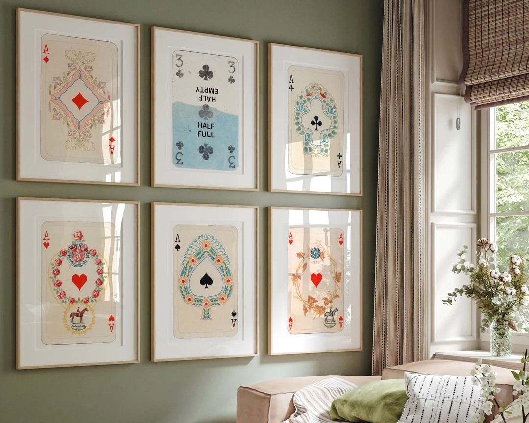 Gallery Wall Set of 6 Prints, Trendy Retro Wall Art Set, Retro Trendy Aesthetic Poster, Lucky You... | Etsy (US)