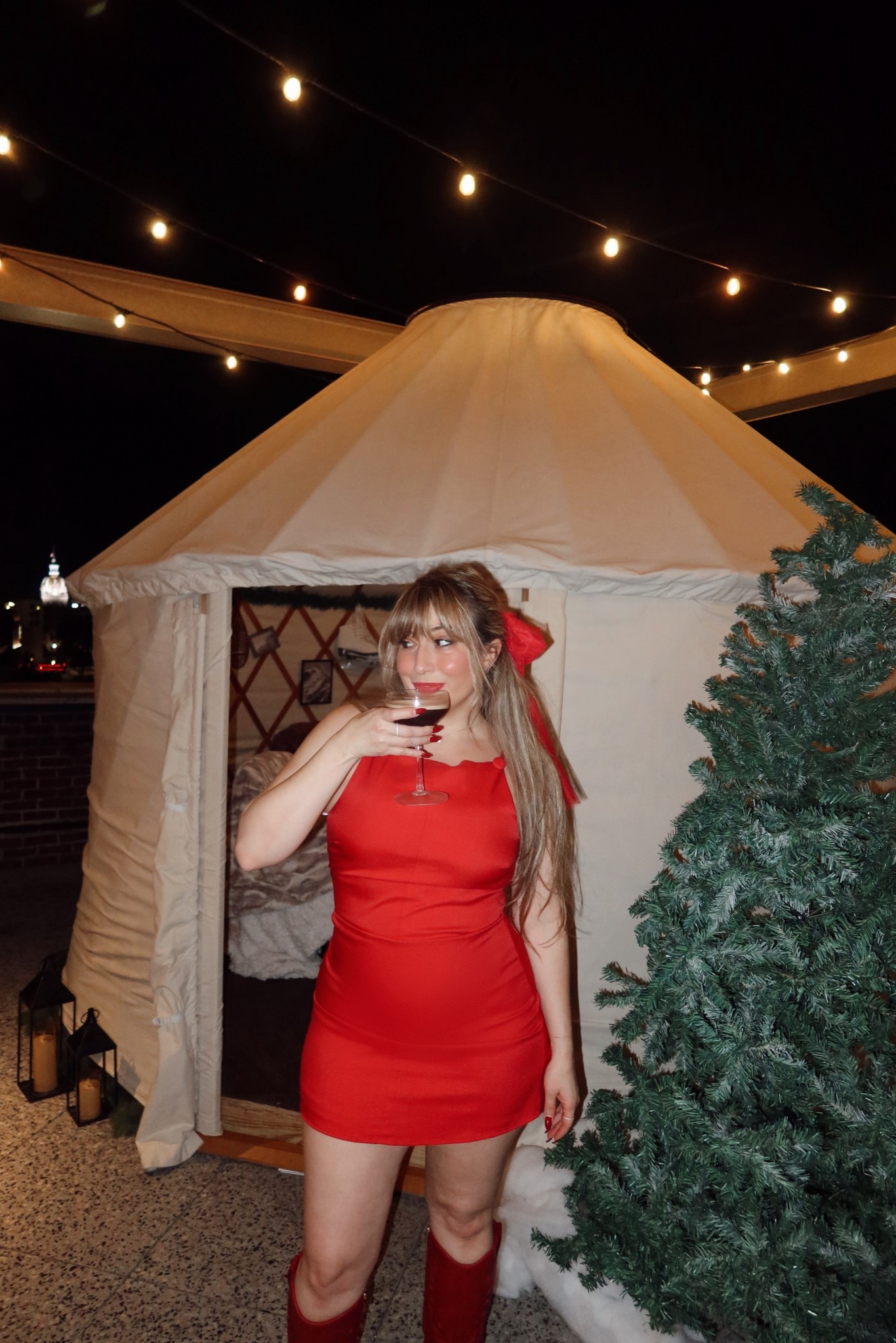 First holiday event of the season calls for a little red dress and a tulle bow ❤️ 

#LTKSeasonal #LTKFindsUnder100 #LTKHoliday