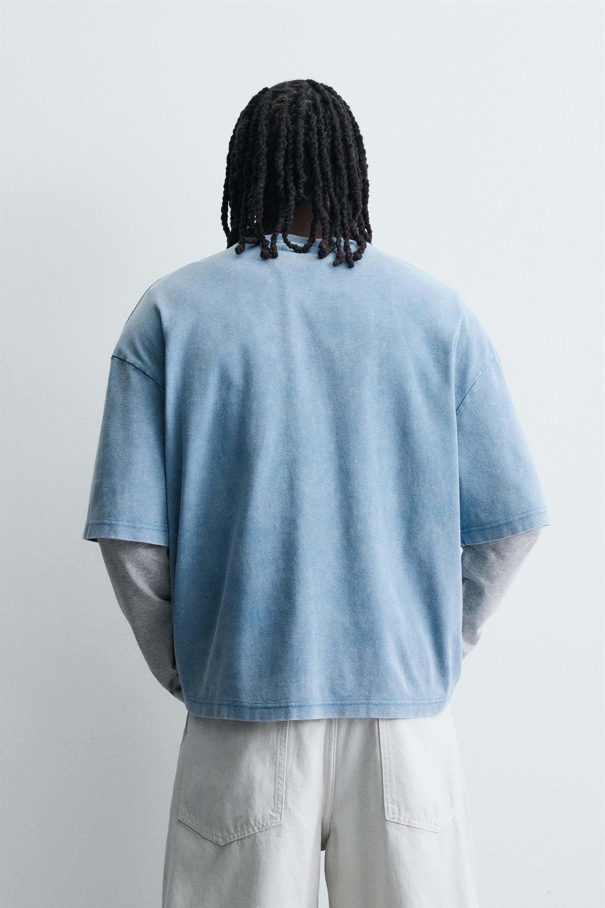 TEXTURED WAFFLE WEAVE BOXY FIT SWEATSHIRT | Zara US