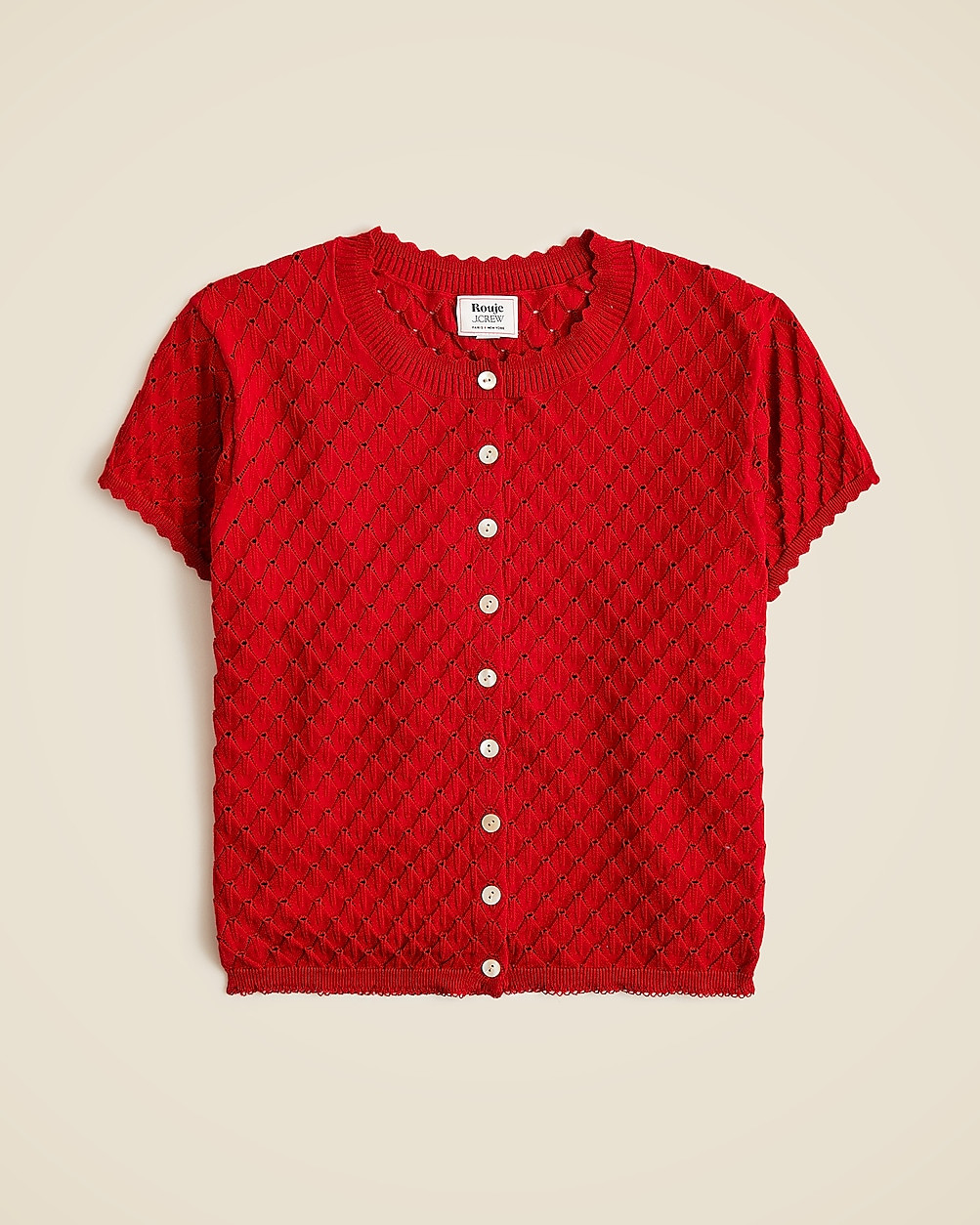 Rouje X J.Crew Ballade short-sleeve cardigan | J. Crew US