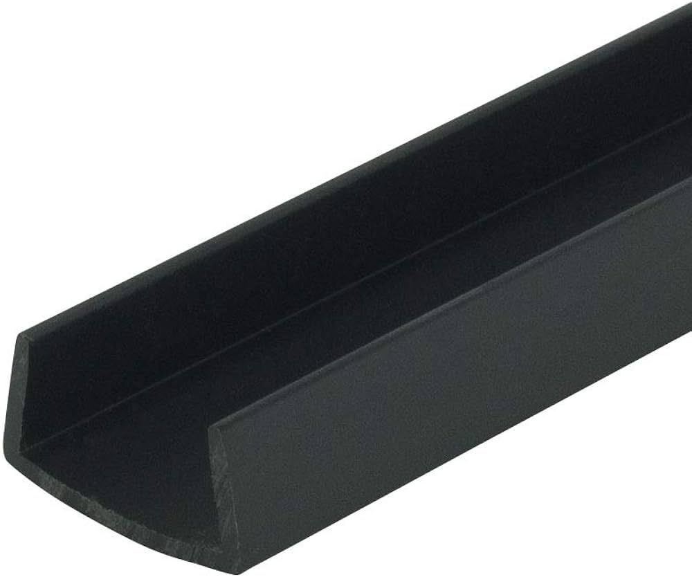 Outwater Plastics Black 3/4'' Styrene Plastic U-Channel/C-Channel 36 Inch Lengths (Pack of 4) | Amazon (US)