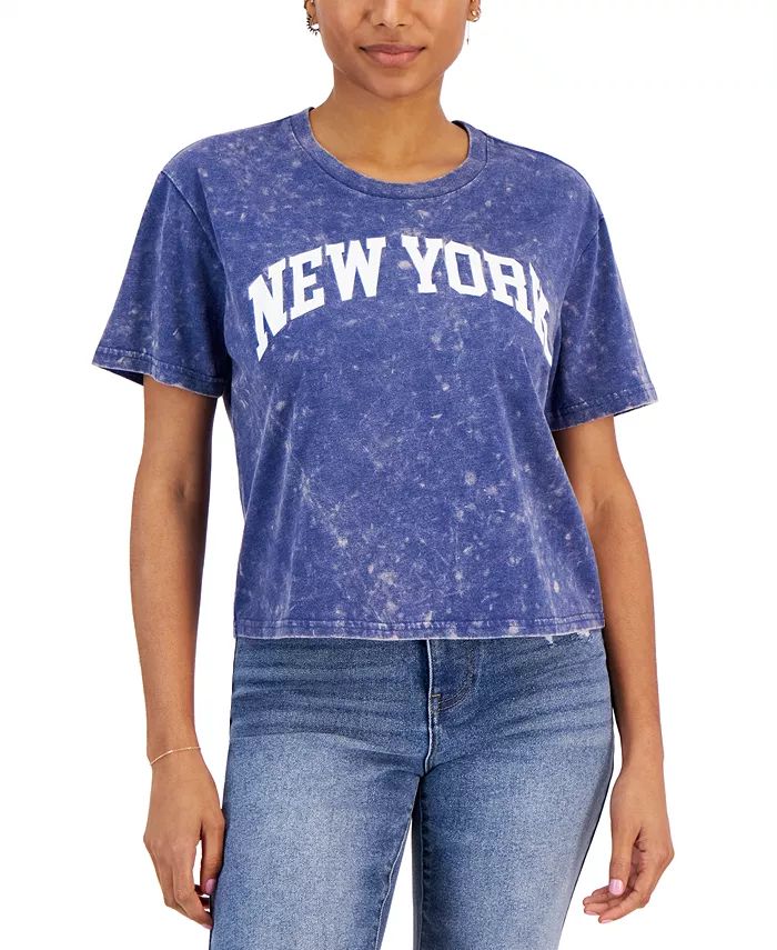 Juniors' Cropped New York T-Shirt | Macys (US)