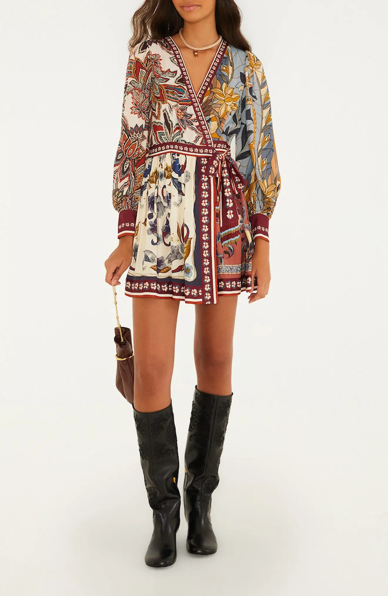 FARM Rio Stained Glass Beauty Minidress at Nordstrom, Size X-Small | Nordstrom