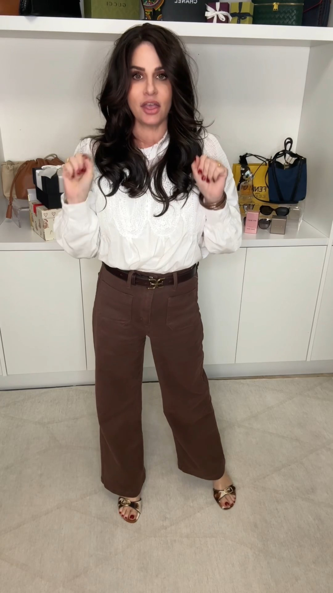 #ootd -received so many compliments. Such a comfy yet put together look . Jeans 25 , top sm , slingback TTS . #fallstyle #brownjeans 

#LTKootd #LTKSeasonal #LTKOver40