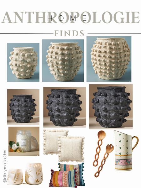 Anthropologie 
Home finds 
Home decor 
Clay vase 
Kitchen utensils 
Wooden spoons
Drink pitcher 
Candles 
Throw pillows 
Living room decor 
Dining room decor 
Gifts for her 
Neutral home 

#LTKhome #LTKunder100 #LTKunder50 #LTKstyletip #LTKsalealert #LTKtravel #LTKfamily

#LTKSeasonal #LTKGiftGuide #LTKFind