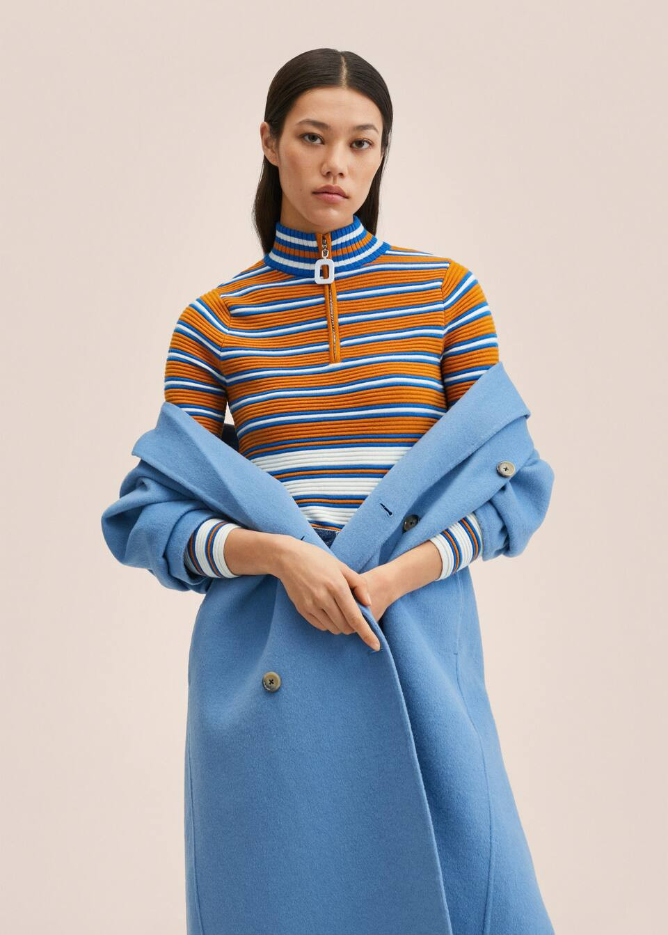 Striped knit sweater -  Women | Mango USA | MANGO (US)