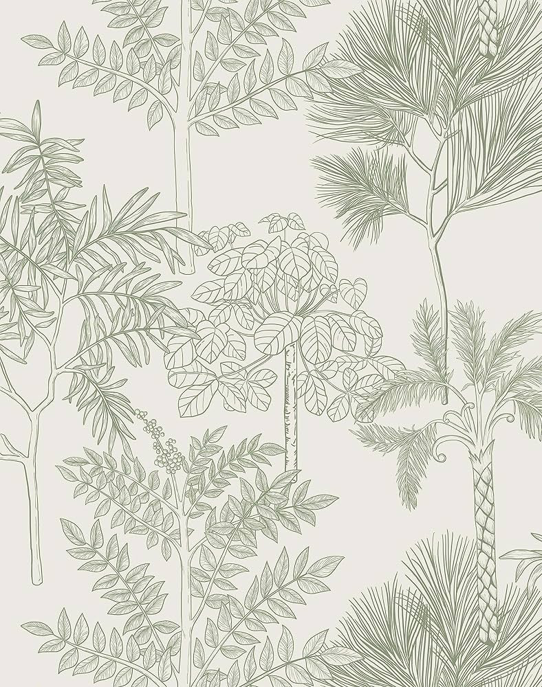 Dimoon 78.7"x15.5" Forest Peel and Stick Wallpaper Tree Contact Paper Green Modern Jungle Thicken... | Amazon (US)