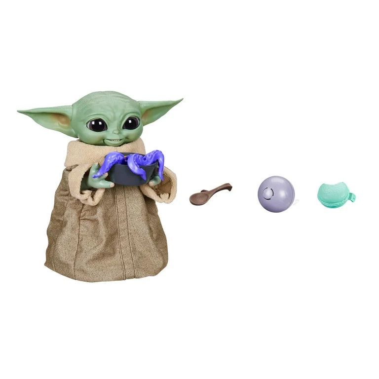 Star Wars The Mandalorian Galactic Snackin' Grogu Animatronic Action Figure, 40+ Sounds and Motio... | Walmart (US)