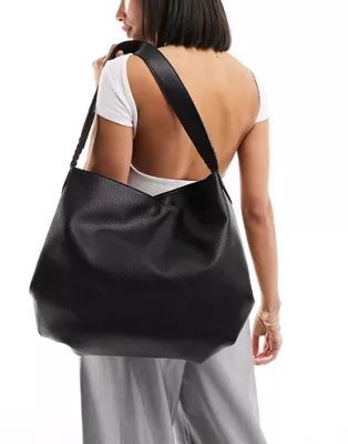 Accessorize slouchy oversized shoulder bag in black | ASOS | ASOS (Global)