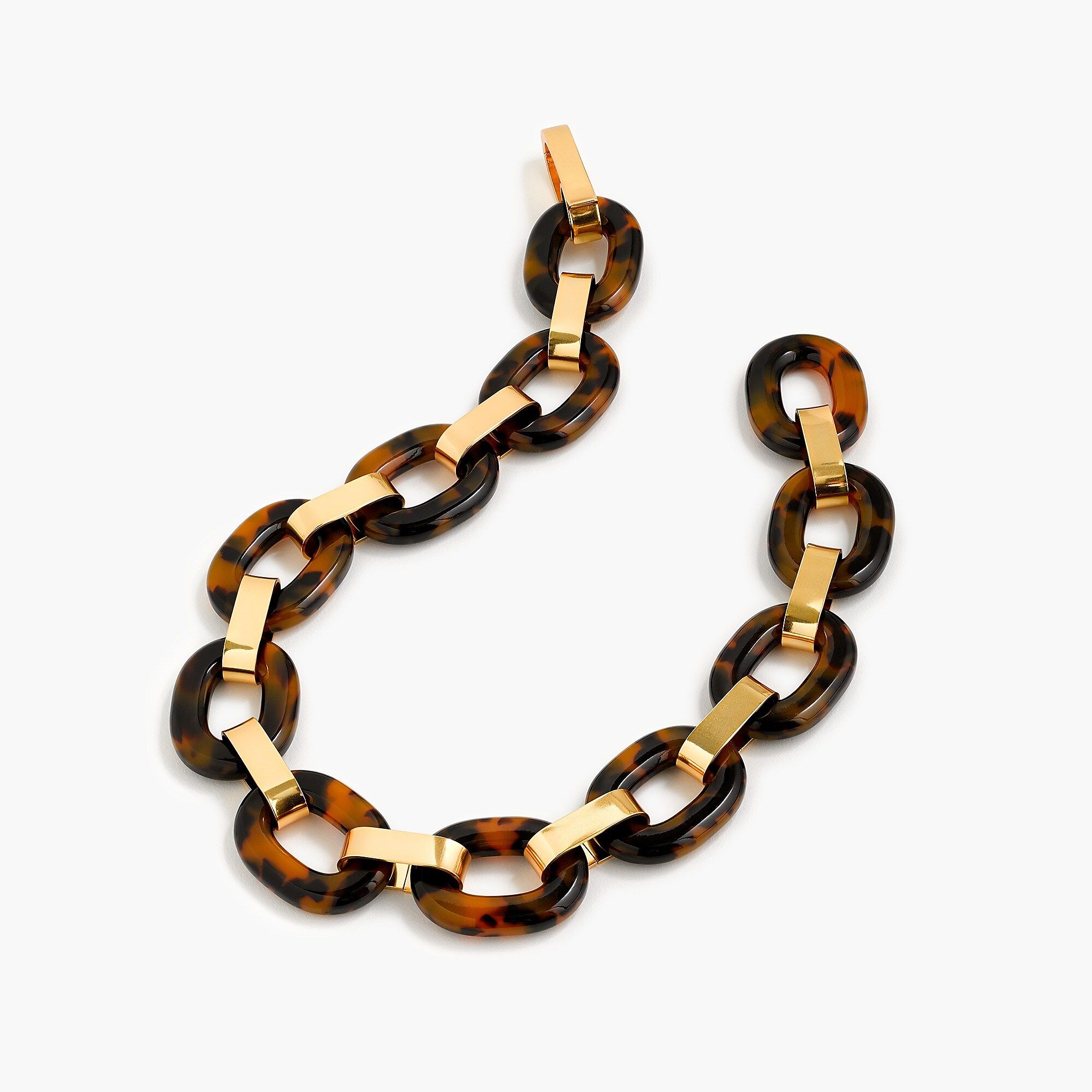 Lucite tortoise chain link necklace | J.Crew US