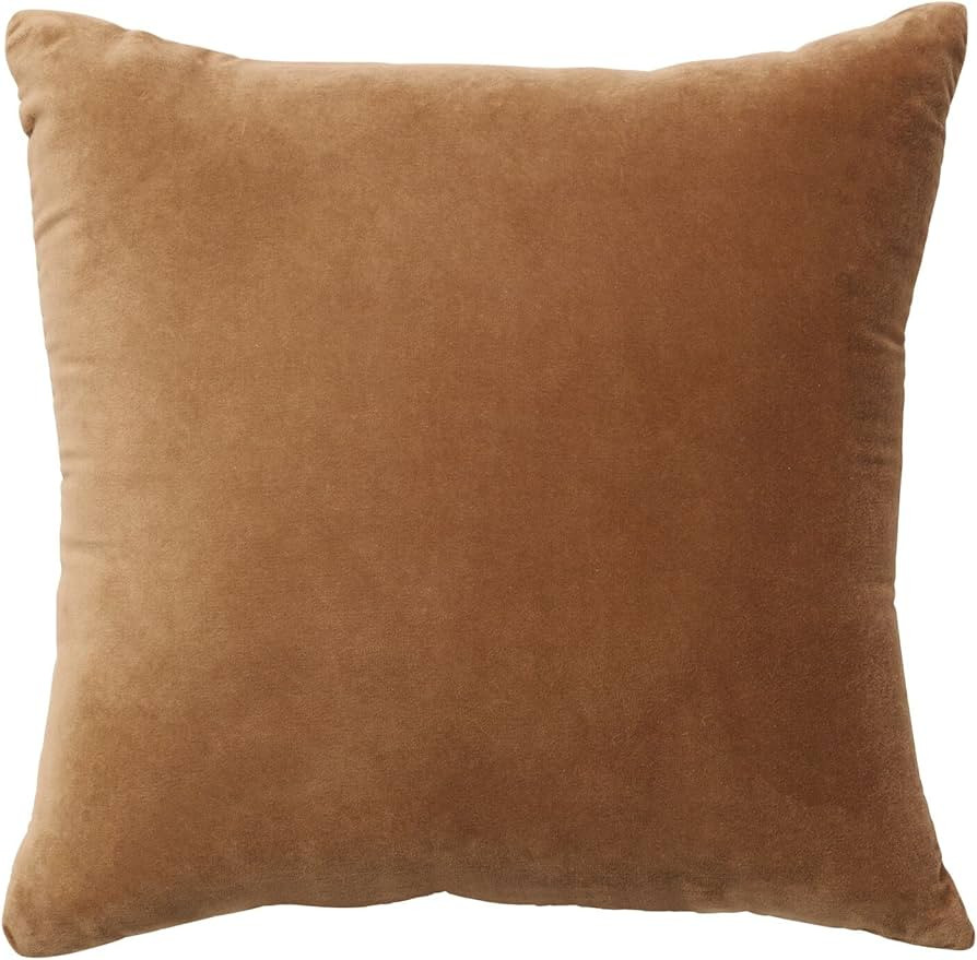 Nate Home by Nate Berkus Decorative Cotton Velvet Throw Pillow | Soft Luxurious Modern Decor, Cus... | Amazon (US)