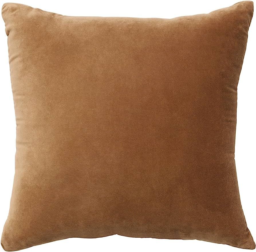 Nate Home by Nate Berkus Decorative Cotton Velvet Throw Pillow | Soft Luxurious Modern Decor, Cus... | Amazon (US)
