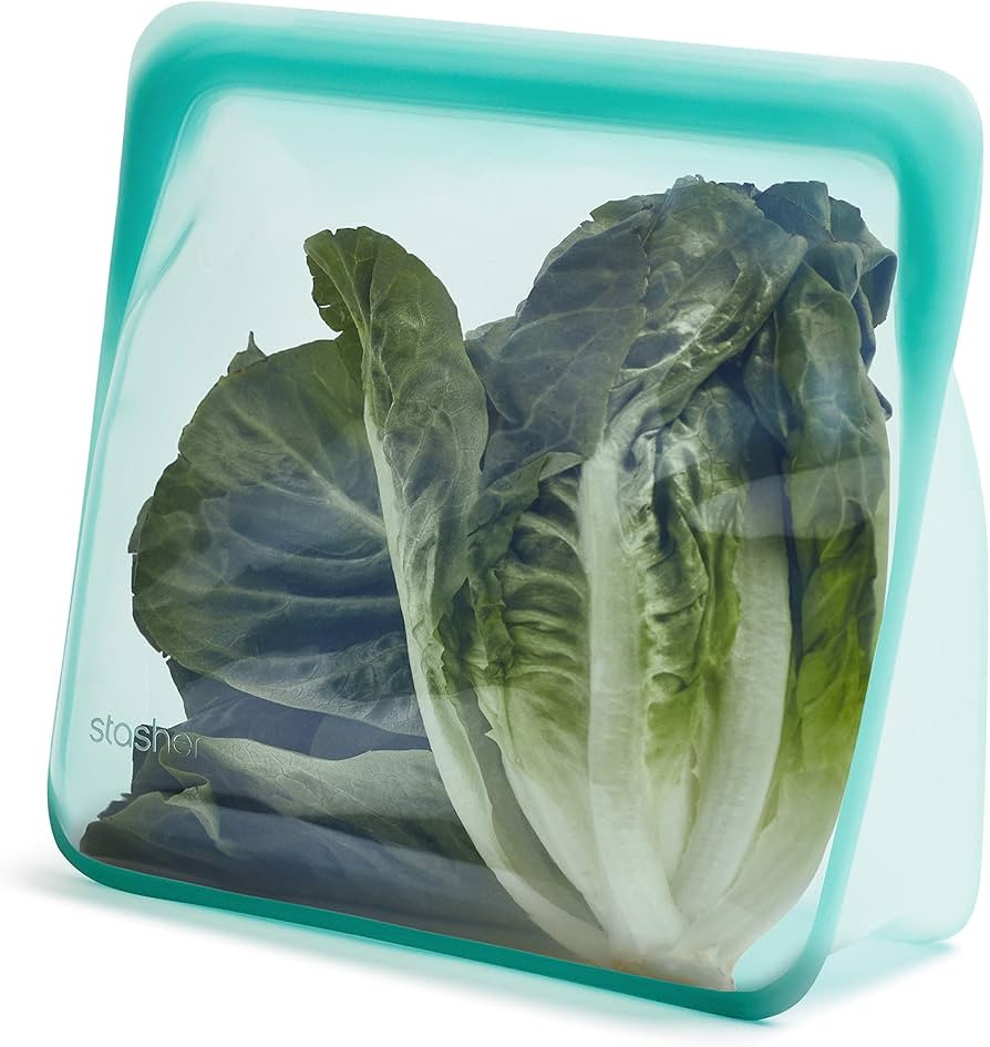 Stasher Premium Silicone Reusable Food Storage Stand-Up Bag Mega, Aqua, Microwave, Sous Vide, Dis... | Amazon (US)
