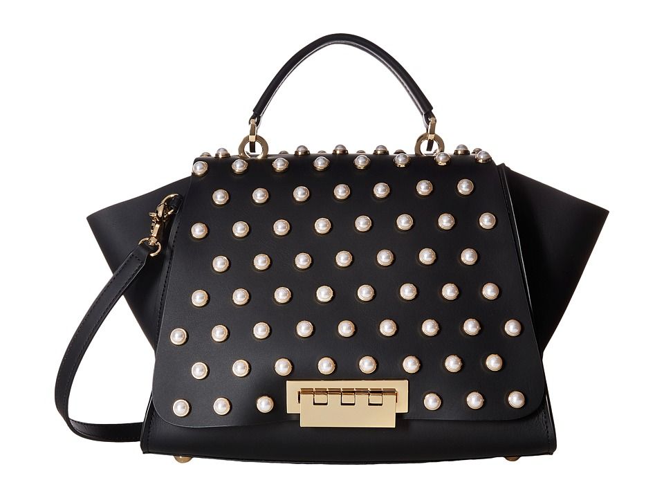 ZAC Zac Posen - Eartha Iconic Pearl Lady Soft Top Handle (Black) Top-handle Handbags | 6pm
