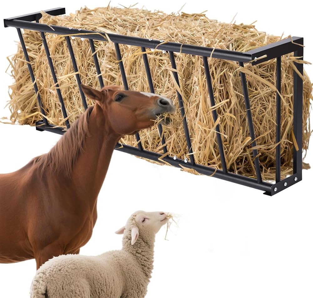 Wall Mount Hay Rack for Goats, Sheep, Horses – Heavy Duty 25 Gallon Livestock Hay Feeder, Hangi... | Amazon (US)