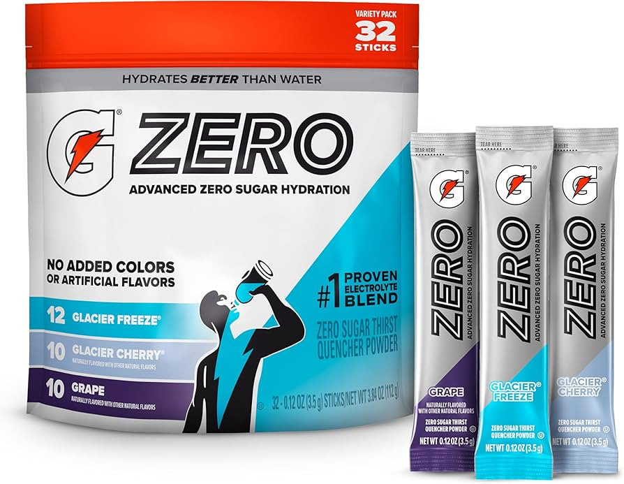 Gatorade Zero Sugar Powder, 3 Flavor Variety Pack, (32 Servings)     Electrolyte Powder Drink Mix... | Amazon (US)