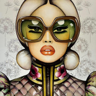 Female Figurative Portrait, Sunglasses, Pop, Woman’s Wish by Anja Van Herle