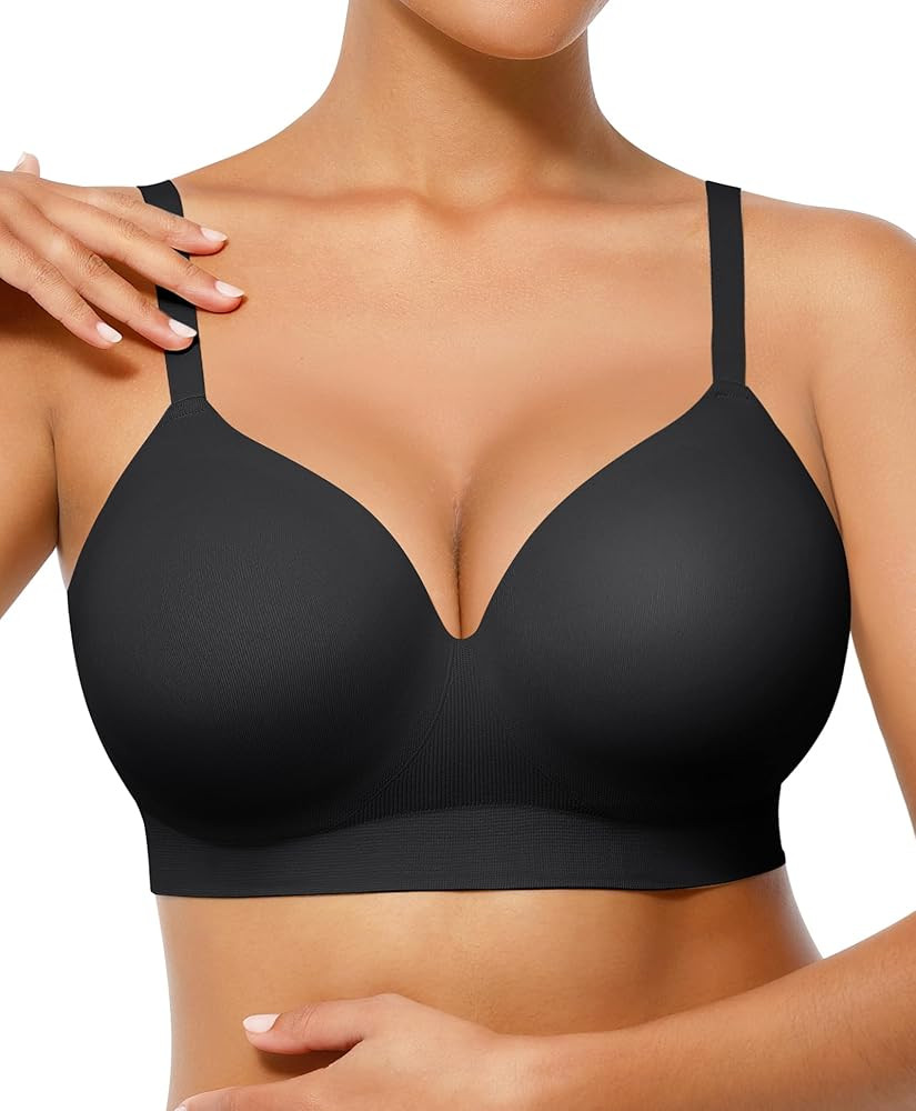 FeelinGirl Wireless Supportive Bra for Women, Seamless Comfort Bralettes No Underwire Full Covera... | Amazon (US)