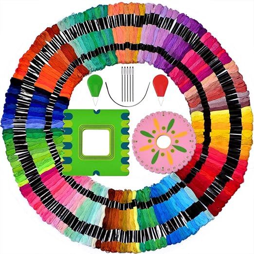 LE PAON Embroidery Floss - Rainbow Color Cross Stitch Threads - Friendship Bracelets Floss - Craf... | Amazon (US)