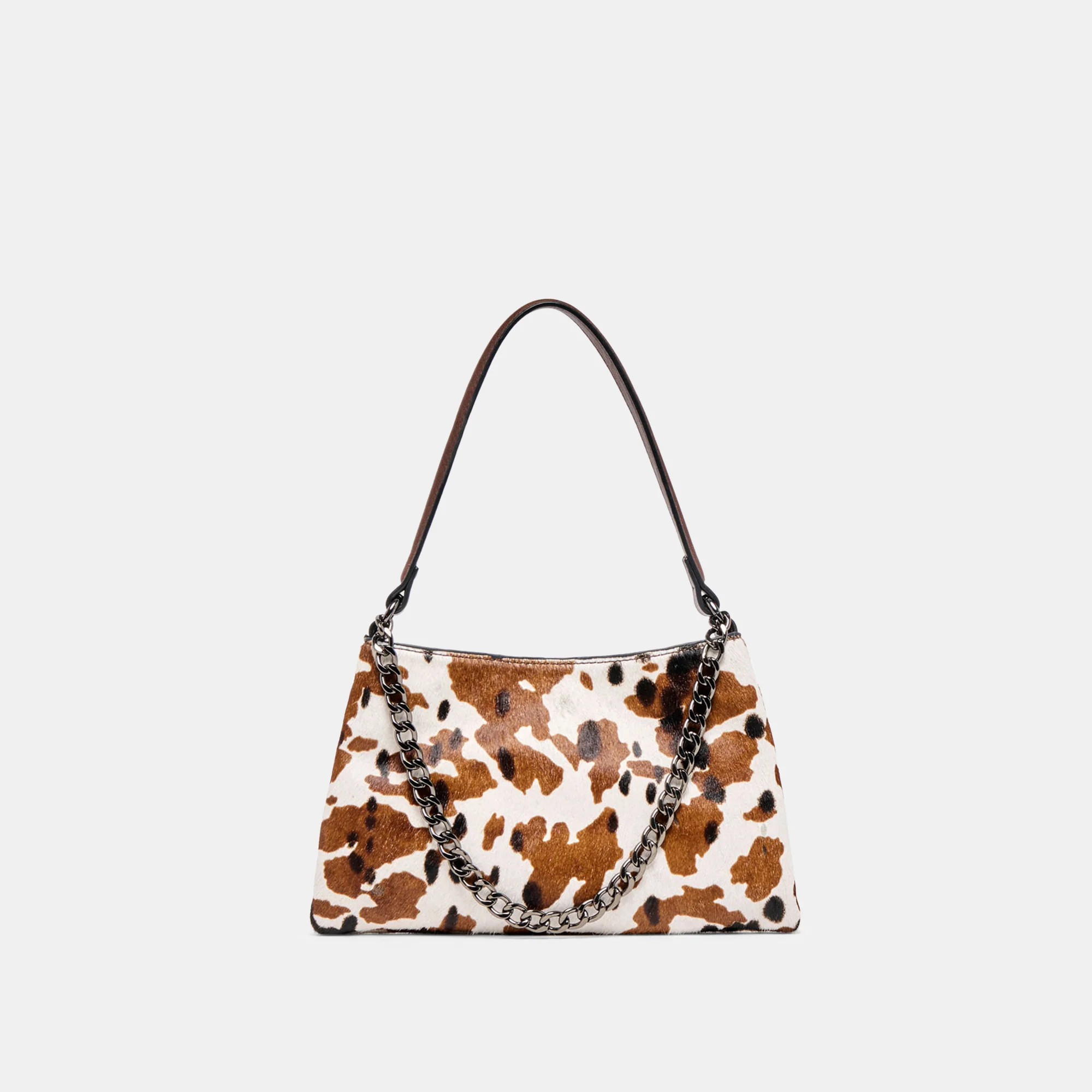 Jagger Shoulder Bag Cocoa Calf Hair | DolceVita.com