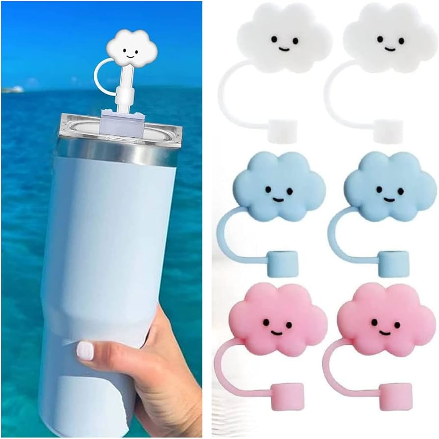 AMADIZ 6Pcs Cloud Straw Tip Covers Compatible with Stanley 20&30&40 Oz Tumbler Cups, Food Grade R... | Amazon (US)
