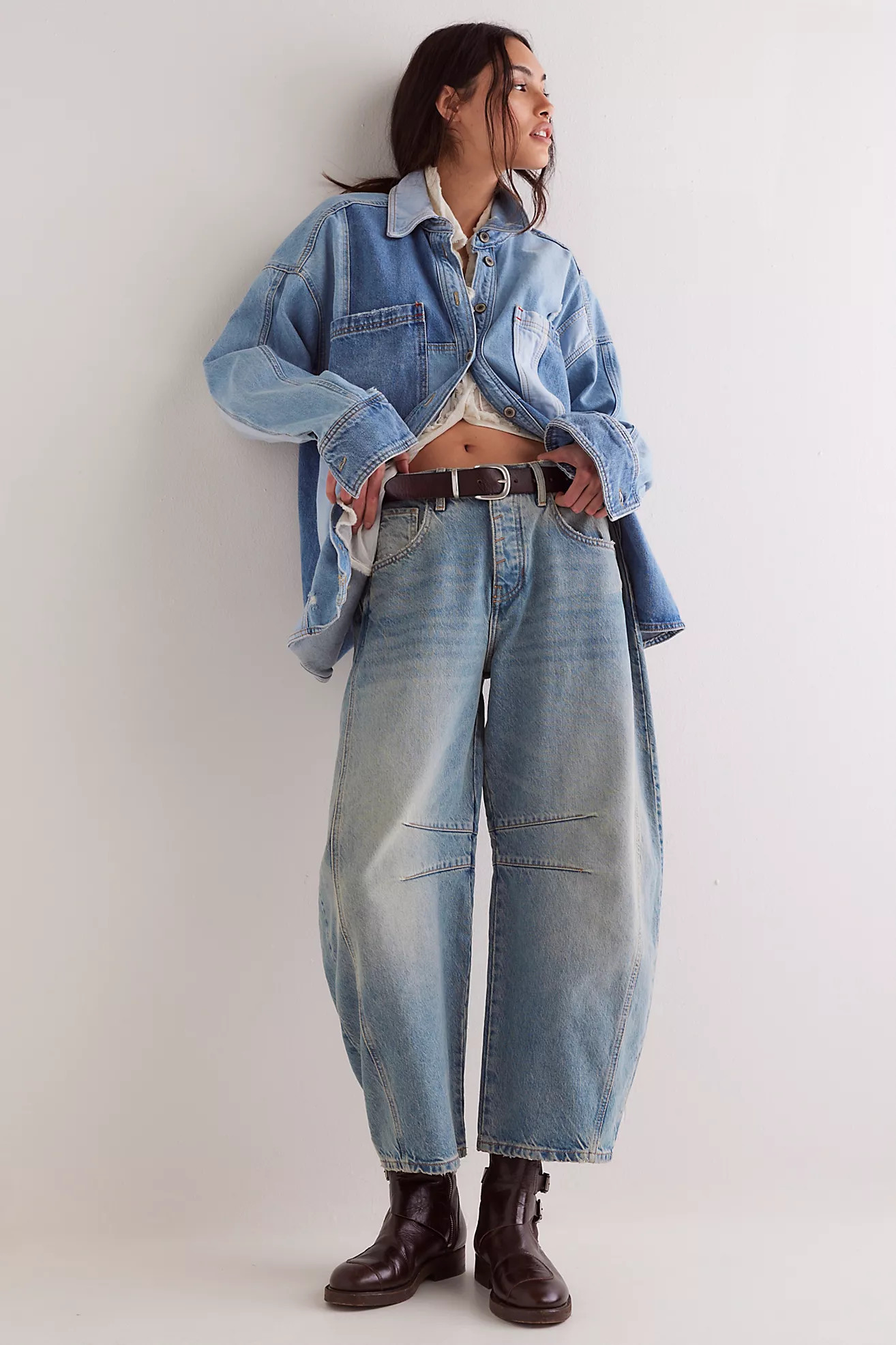 We The Free Good Luck Mid-Rise Barrel Jeans | Free People (Global - UK&FR Excluded)