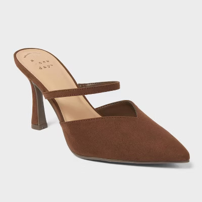 Women’s Sonia Heels with Memory Foam Insole – A New Day™ Brown 12 | Target