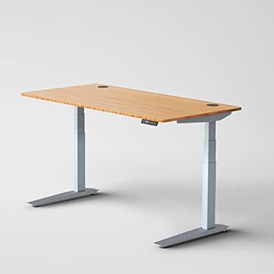 Jarvis Standing Desk Bamboo Top - Electric Adjustable Height Sit Stand Desk - 3-Stage Extended Ra... | Amazon (US)
