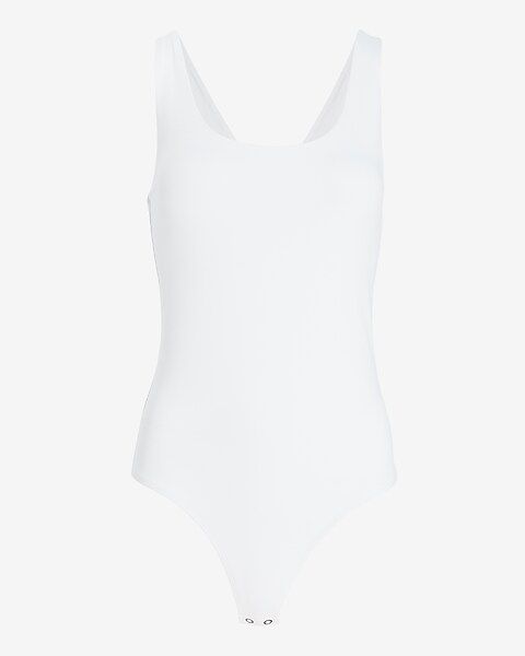 Body Contour Matte Scoop Neck Thong Bodysuit | Express