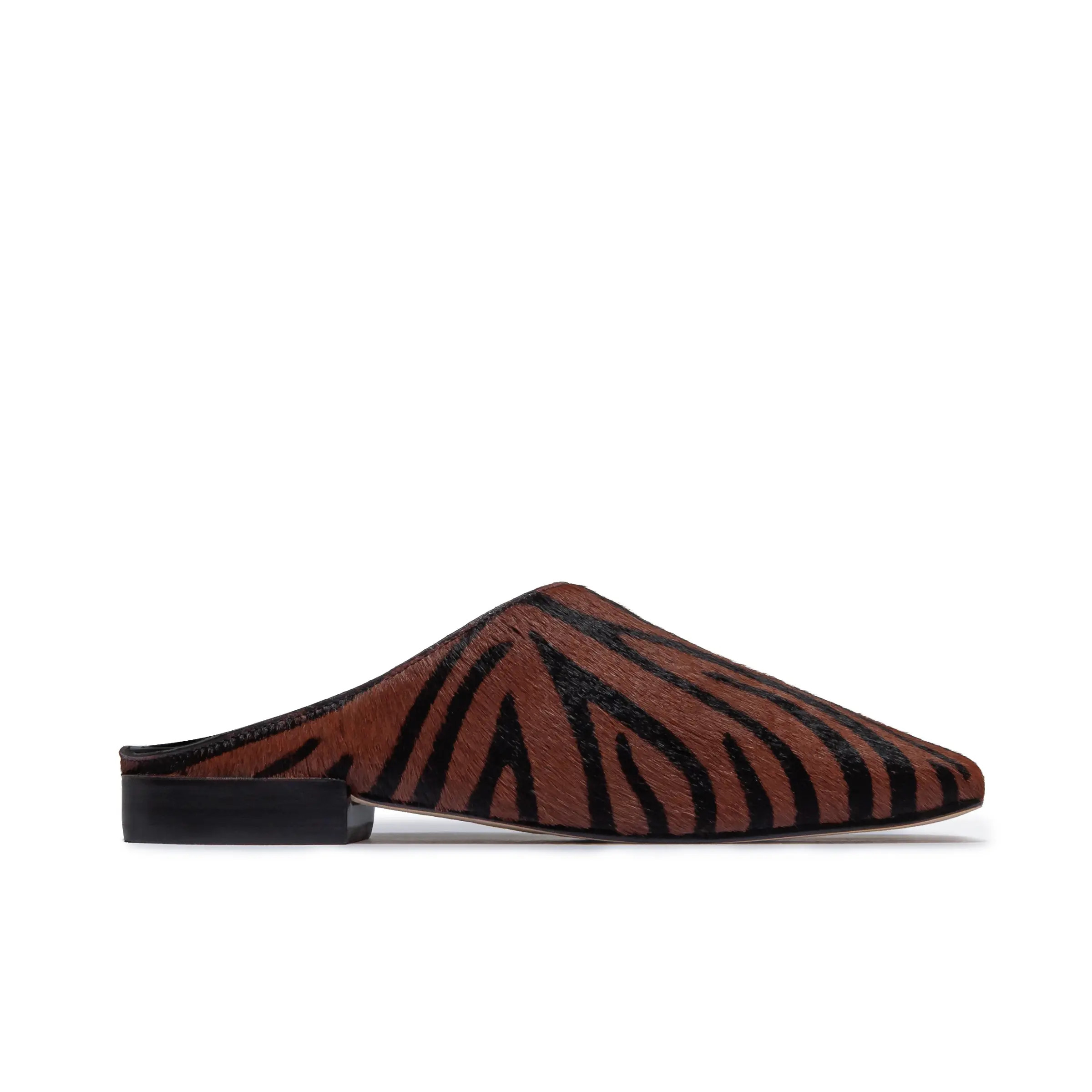 Bernardo Footwear Porto Haircalf Flat Mule in Zebra at Nordstrom, Size 10 | Nordstrom