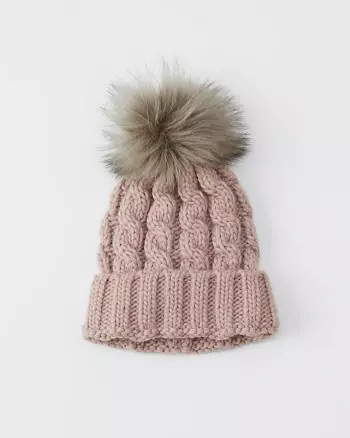 Pom-Pom Turn-Up Beanie | Abercrombie & Fitch US & UK