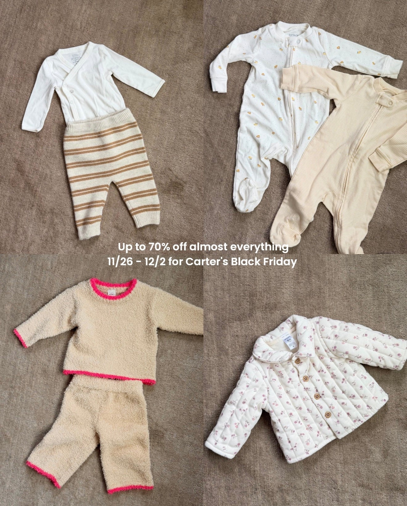 @carters Black Friday sale is happening with up to 70% off almost everything from Nov 26-Dec 2 #carters #ad #paidlink

