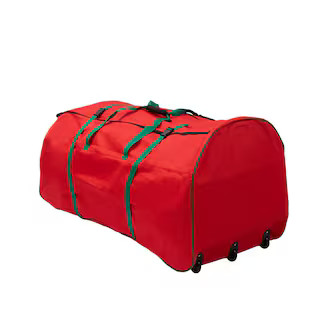 Red Rolling Tree Storage Bag for Trees Up to 9 ft. Tall | The Home Depot