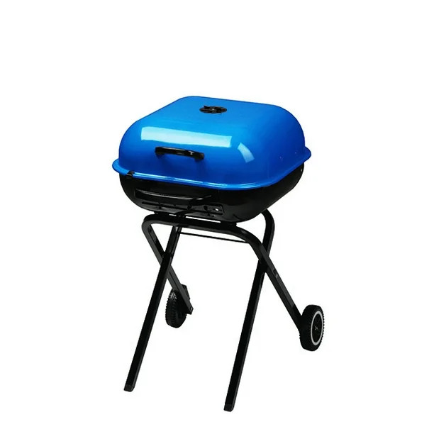 Americana Walk-A-Bout Portable Charcoal Grill in Blue | Walmart (US)