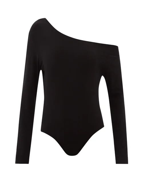 Norma Kamali - One-shoulder Jersey Bodysuit - Womens - Black | Matches (US)