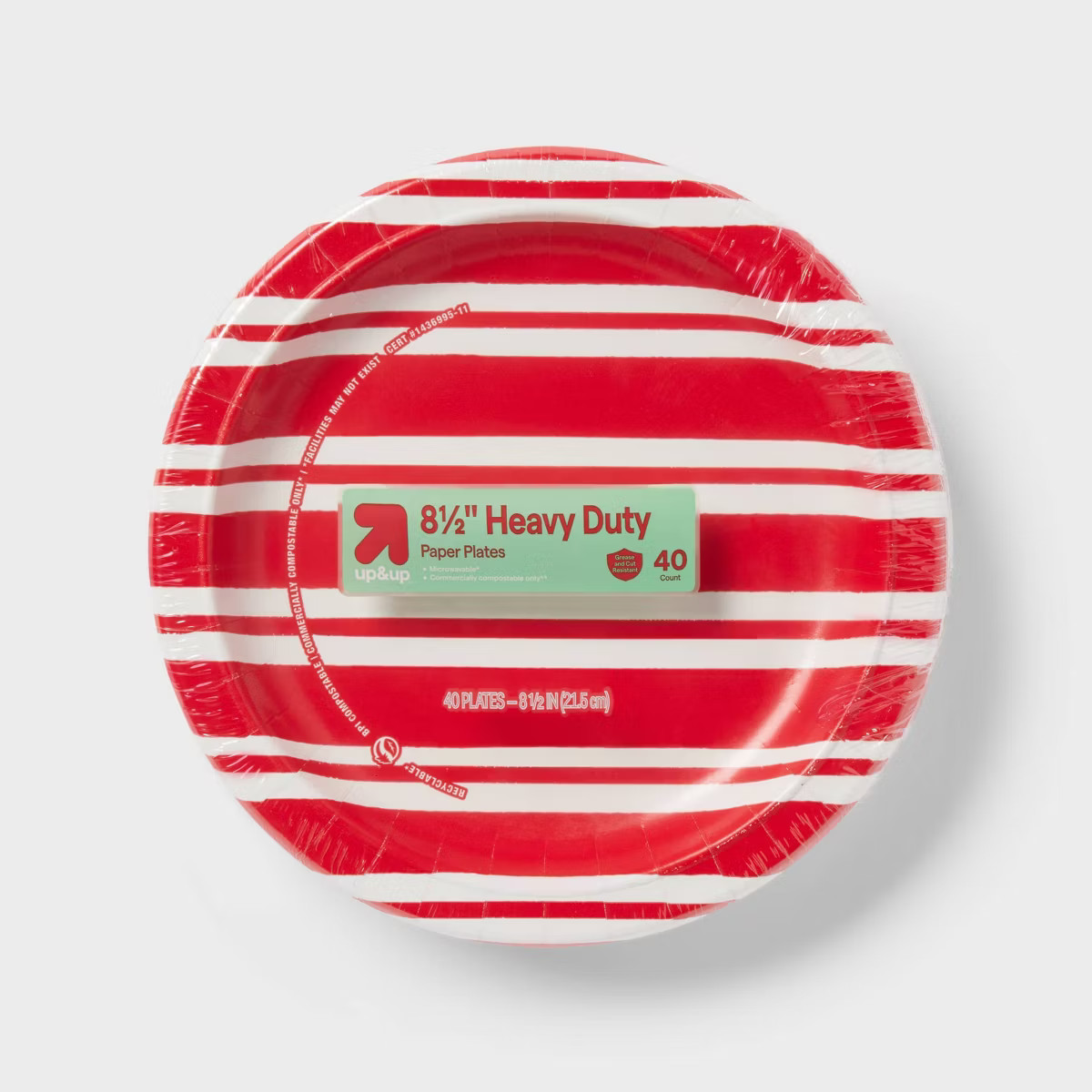 Holiday Disposable Dinnerware Plates - Stripe - 8.5" - 40ct - up&up™ | Target