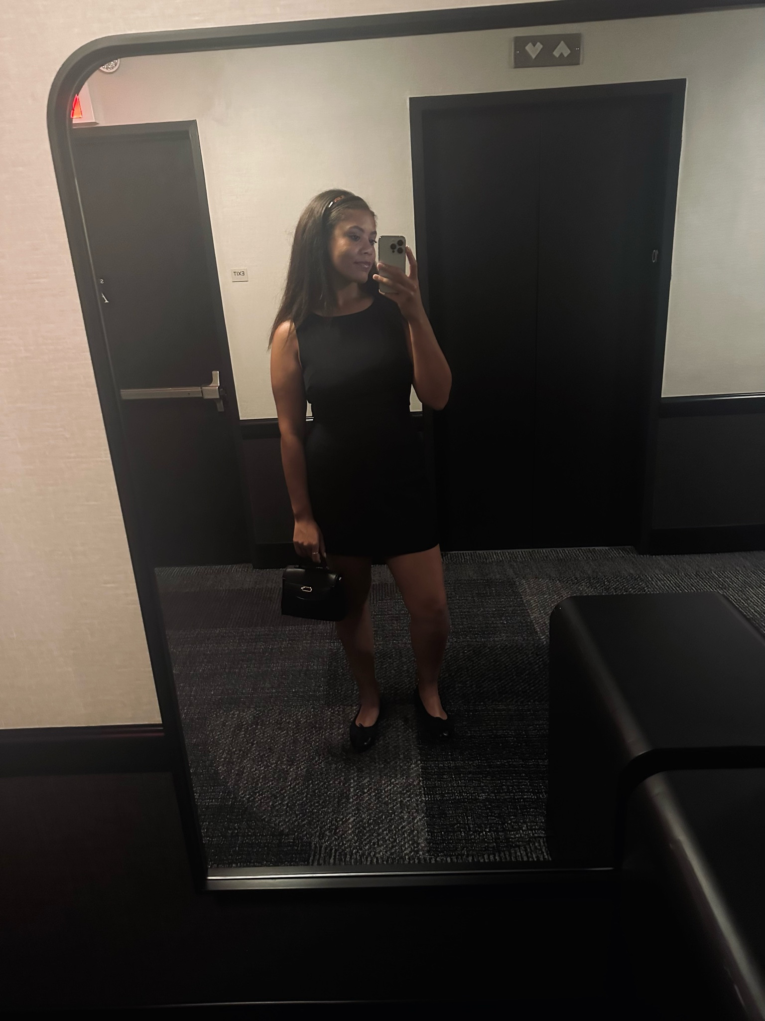 Little black dress and ballet flats. 
#classyoutfit #formaldress #lbd #littleblackdress #balletflats #chicstyle #elegantoutfit 

#LTKshoecrush #LTKstyletip