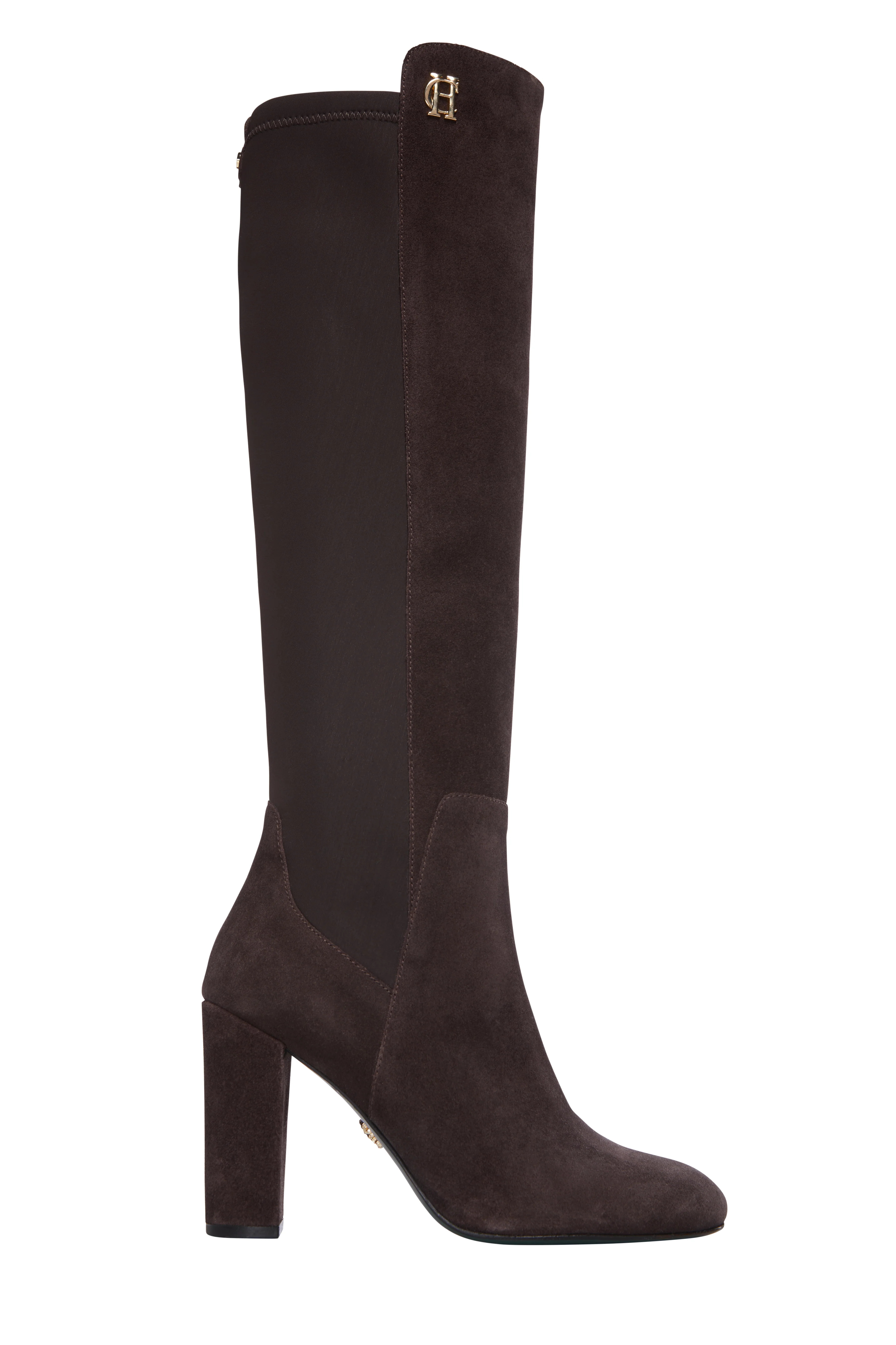 Albany Heeled Boot (Chocolate Suede) | Holland Cooper