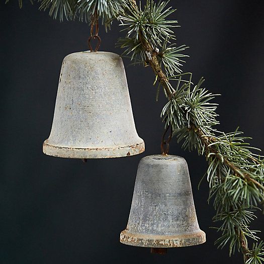 Weathered Bell Ornaments, Set of 2 | Terrain
