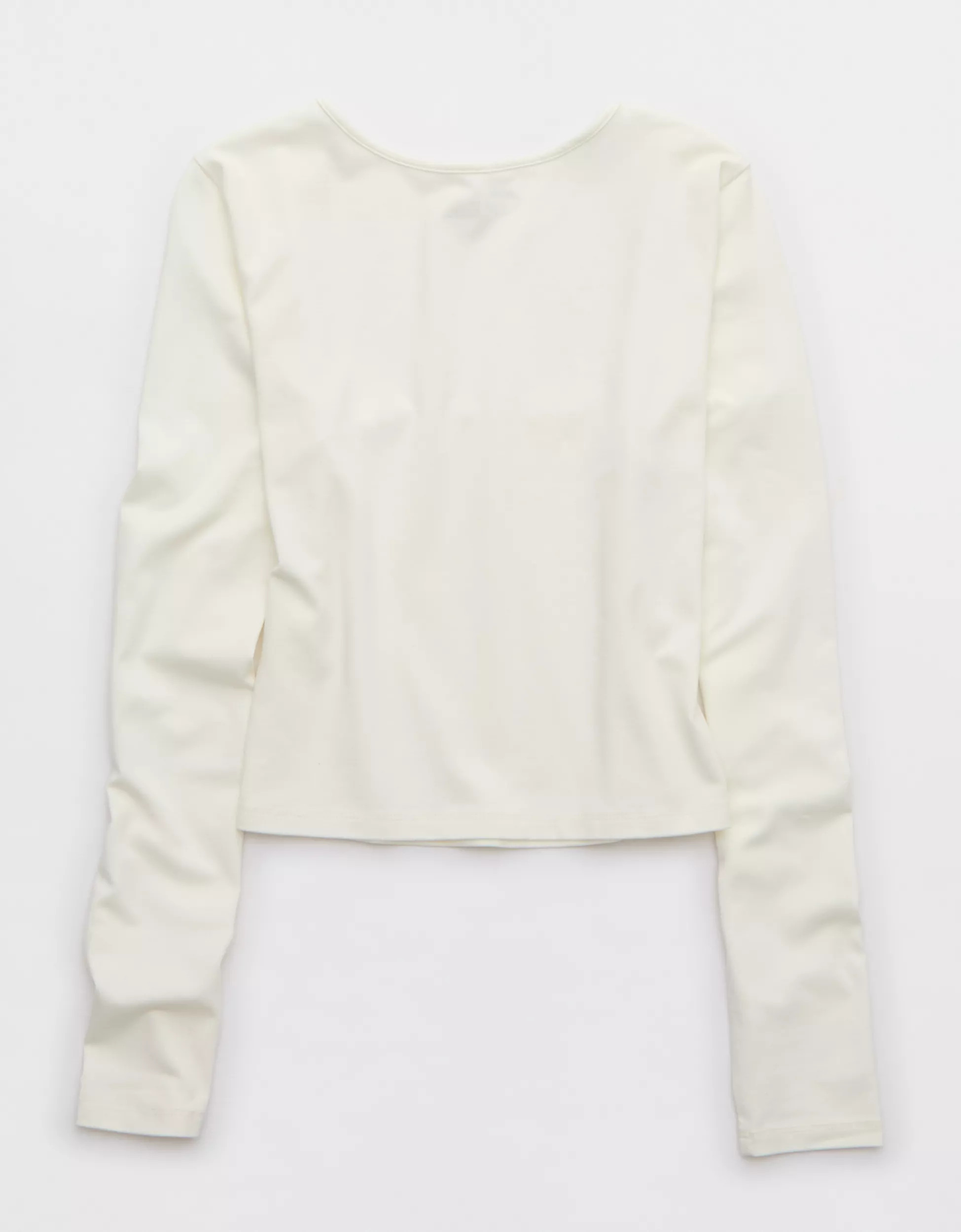 Aerie Chill Up Long Sleeve Cropped T-Shirt | Aerie