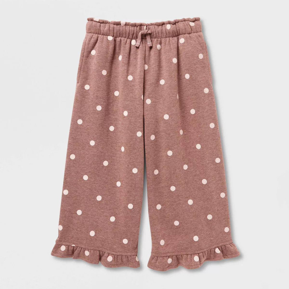 Toddler Girls' Bear Print Fleece Top & Pants Set 2pc - Cat & Jack\u2122 Cream/Brown 4T | Target