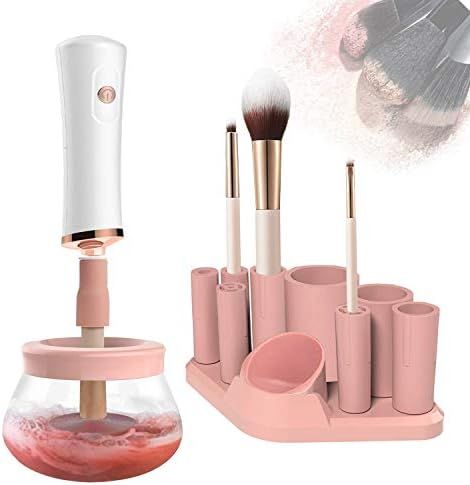 【Upgraded】Makeup Brush Cleaner, Electric Make Up Spinning Dryer, with 8 Sizes of Rubber Colla... | Amazon (US)