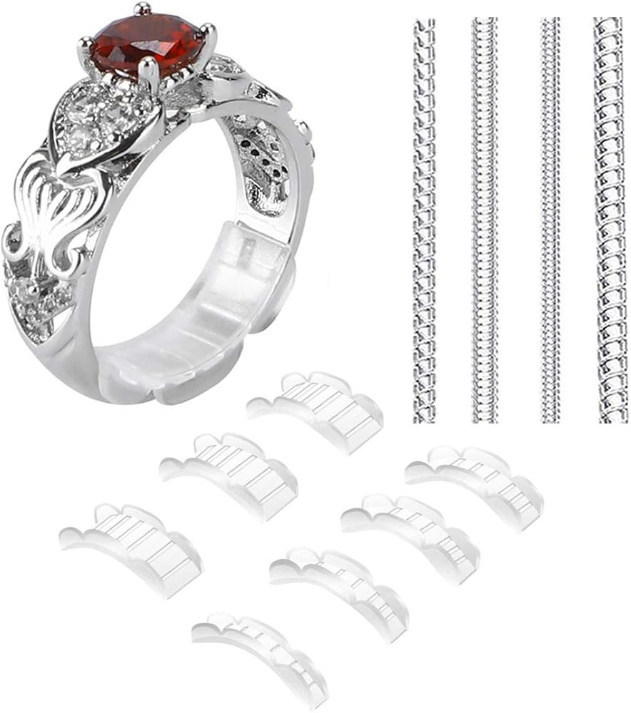 2 Styles Invisible Ring Size Adjuster for Loose Rings – Ring Guard, Ring Sizer, 11 Sizes Fit fo... | Amazon (US)