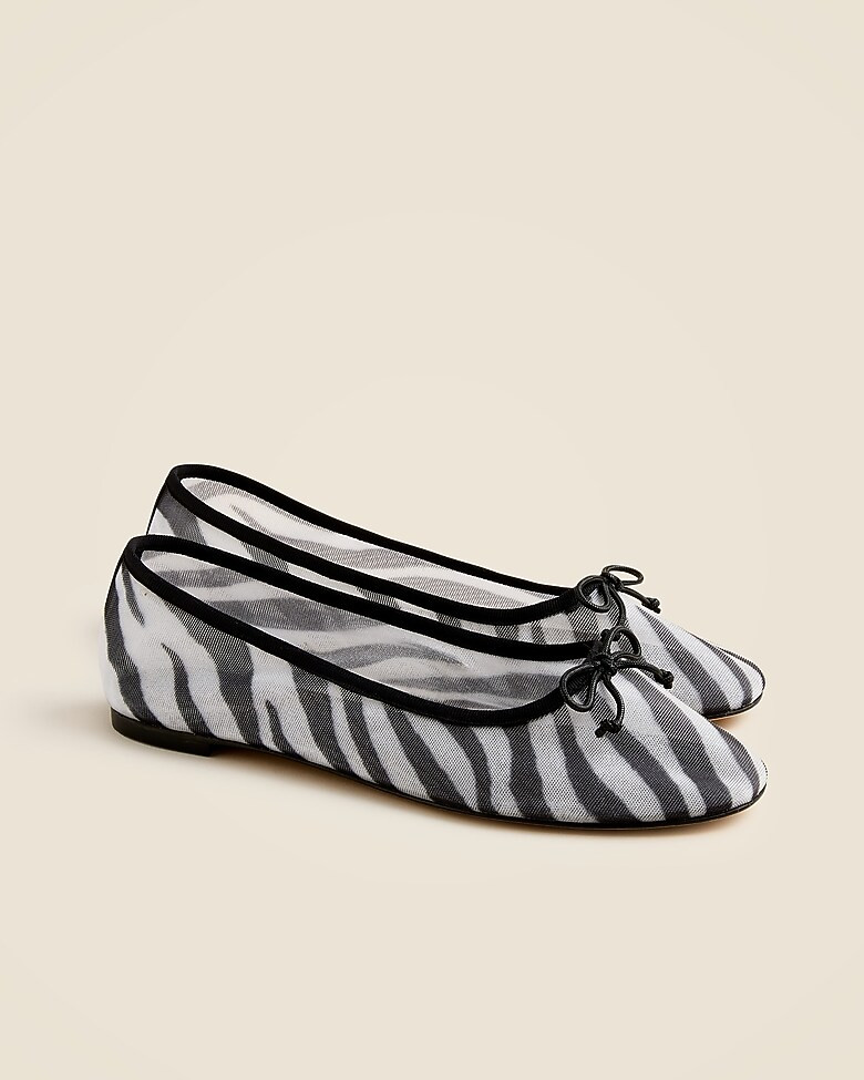 Andi ballet flats in printed mesh | J. Crew US