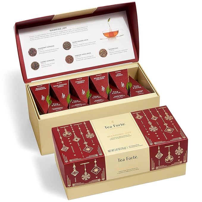 Tea Forte Warming Joy Tea Bags Gift Set, Holiday Spice Tea Sampler with 20 Pyramid Tea Influsers ... | Amazon (US)